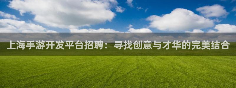 V8娱乐官网：上海手游开发平台招聘：寻找创意与才华的完美结合