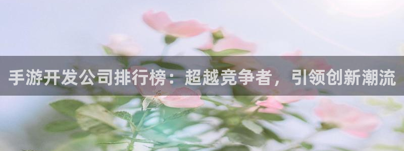 V8娱乐平台：手游开发公司排行榜：超越竞争者，引领创新潮流